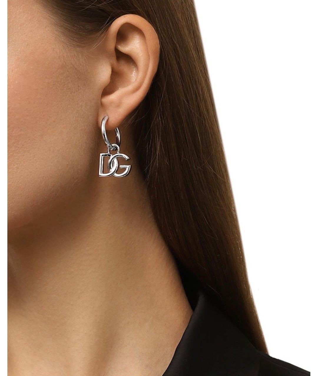 DOLCE&GABBANA Серебряные латунные серьги, фото 2