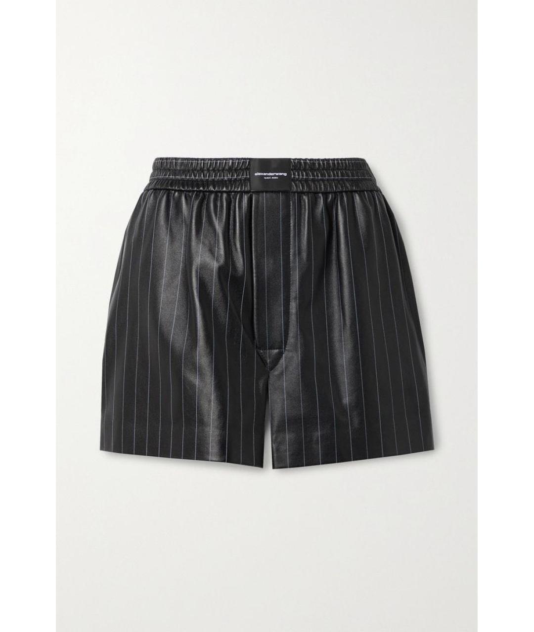 ALEXANDER WANG Черные кожаные шорты, фото 8