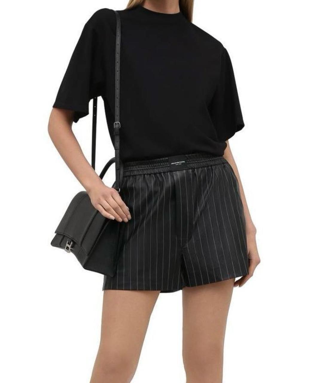 ALEXANDER WANG Черные кожаные шорты, фото 4