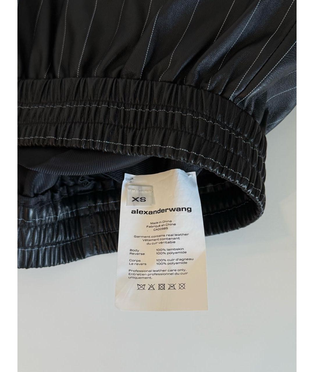 ALEXANDER WANG Черные кожаные шорты, фото 7