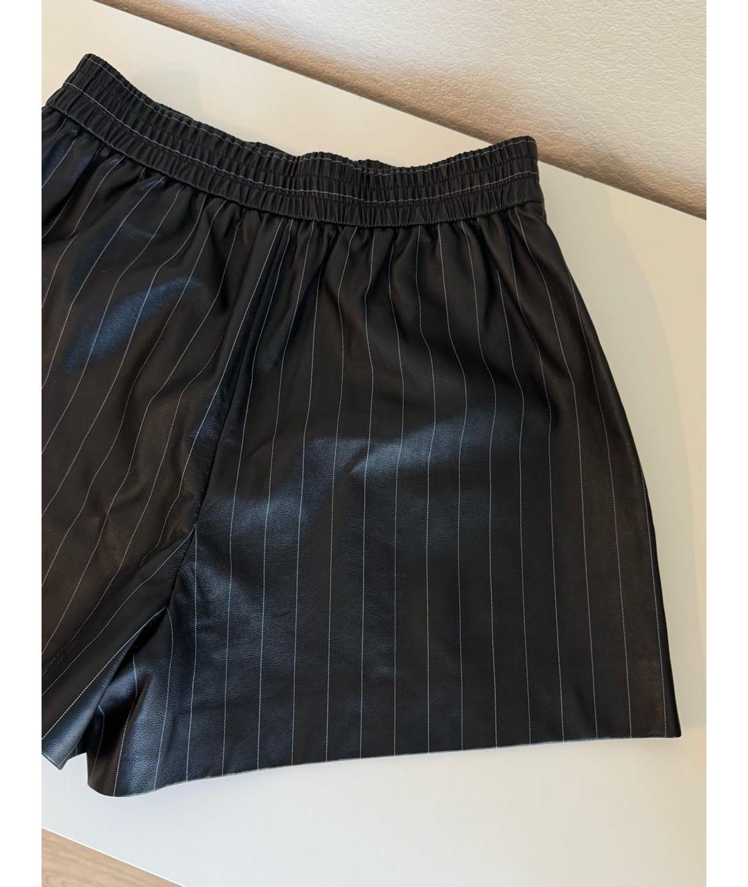 ALEXANDER WANG Черные кожаные шорты, фото 2