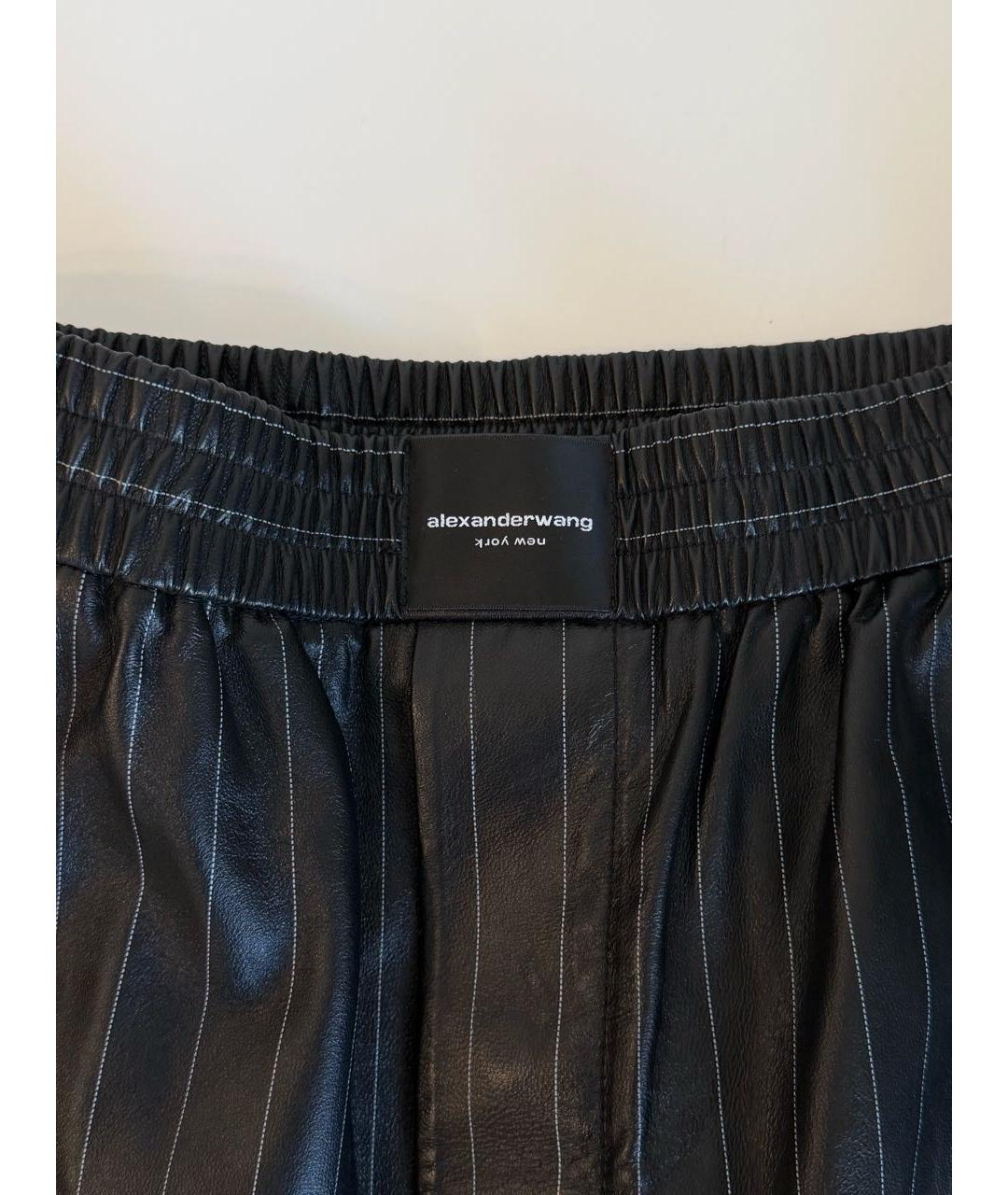 ALEXANDER WANG Черные кожаные шорты, фото 3