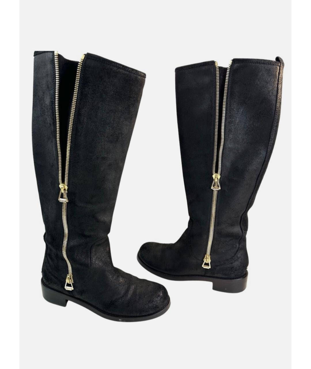 JIMMY CHOO Черные замшевые сапоги, фото 2