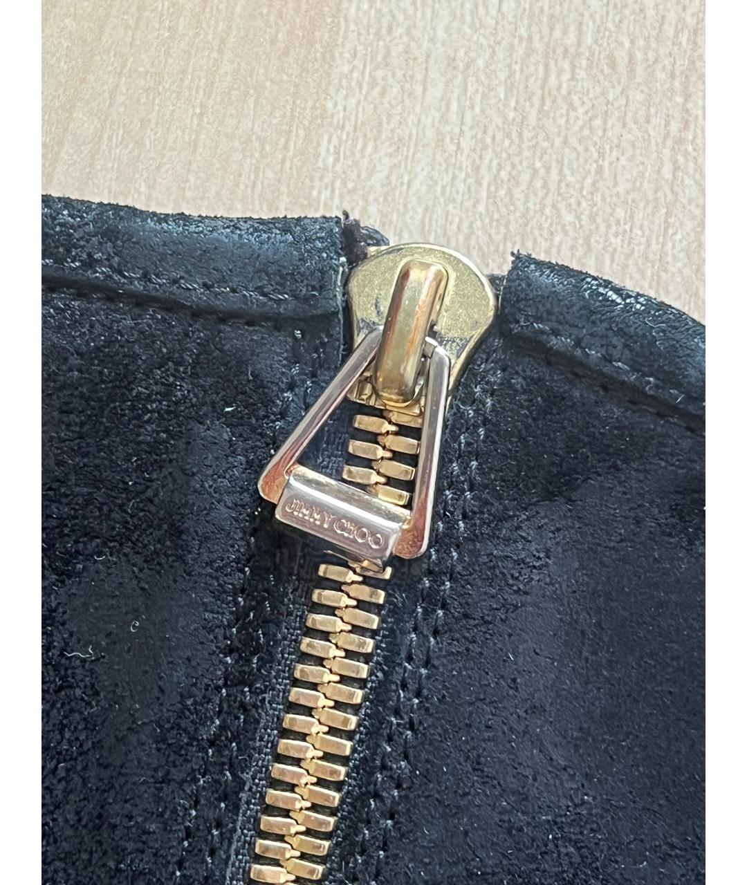 JIMMY CHOO Черные замшевые сапоги, фото 5