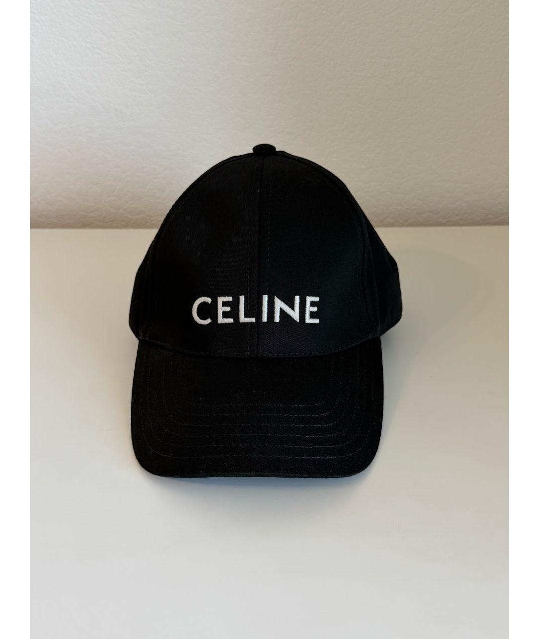 CELINE Черная хлопковая кепка, фото 9