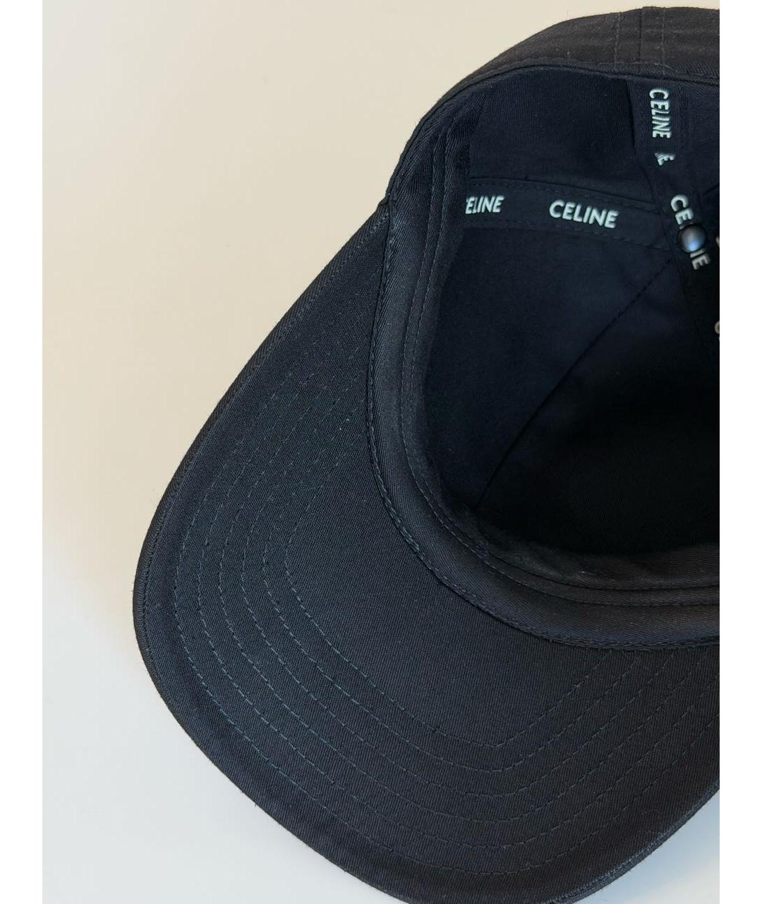CELINE Черная хлопковая кепка, фото 8