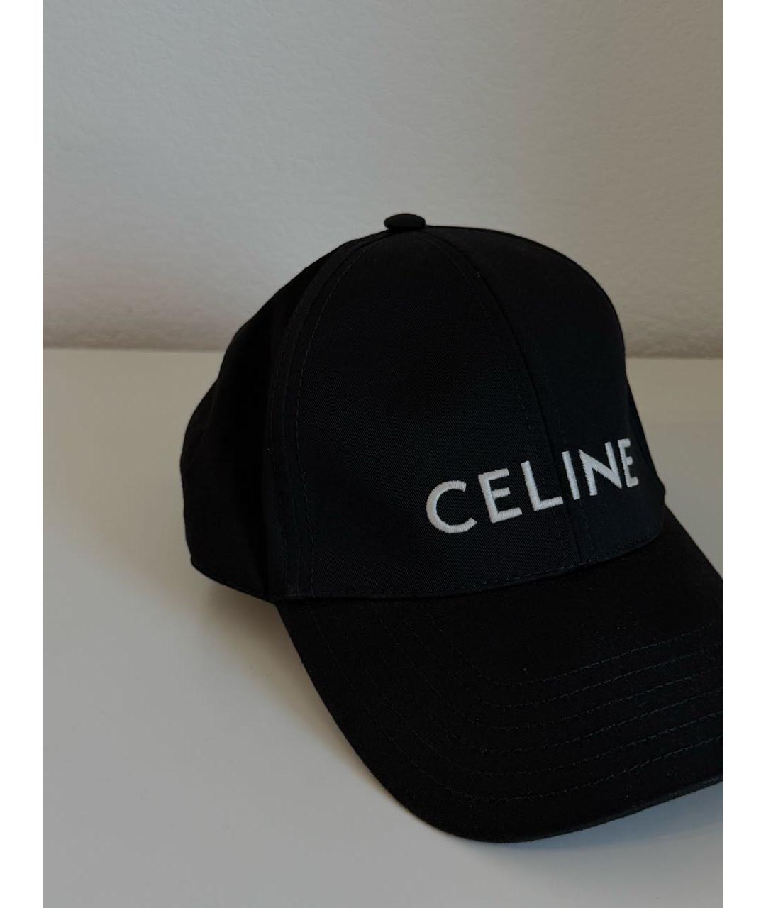 CELINE Черная хлопковая кепка, фото 4