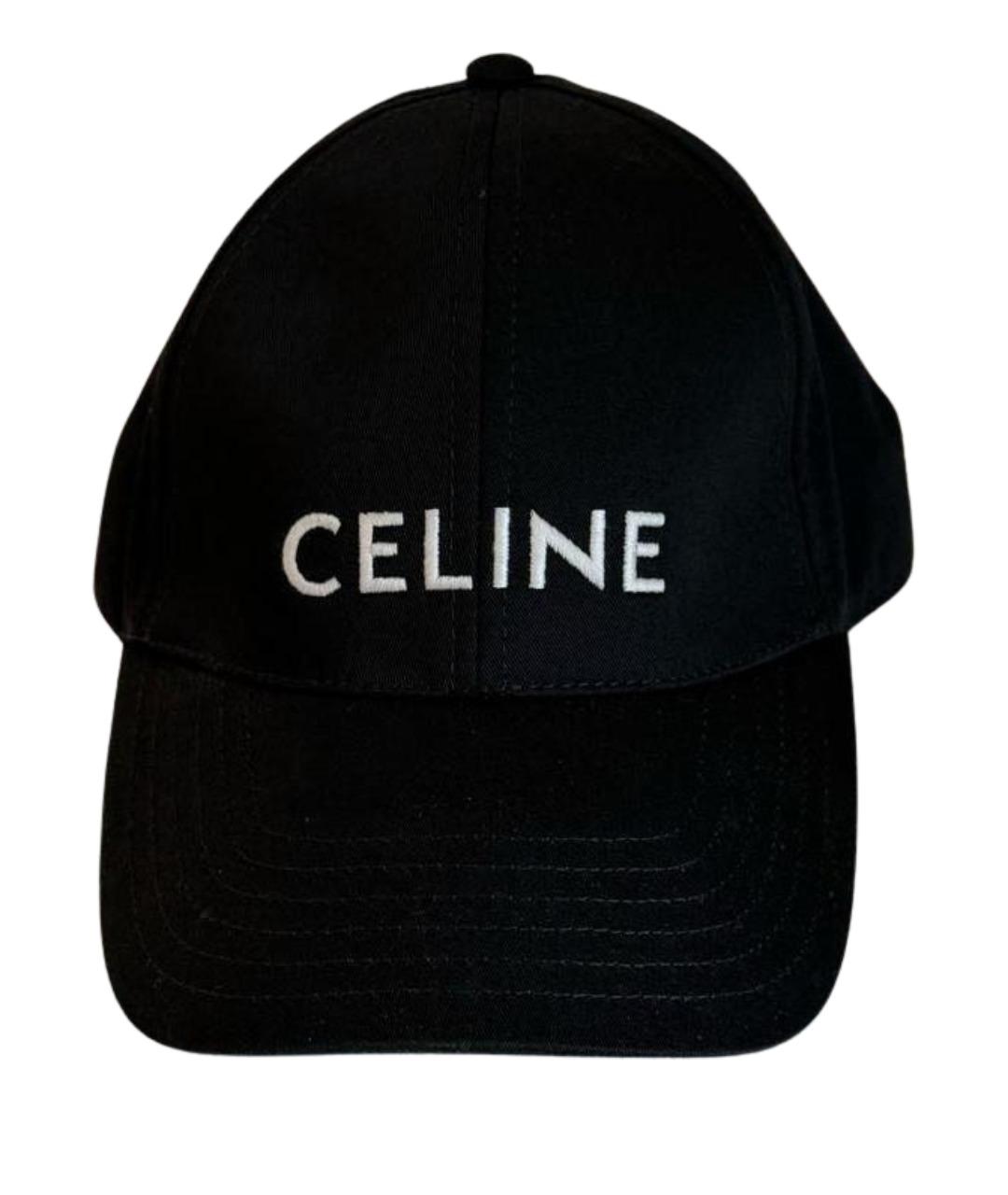 CELINE Черная хлопковая кепка, фото 1