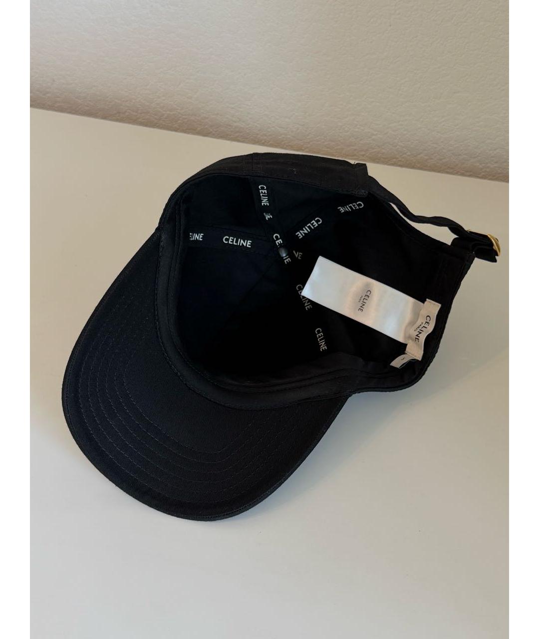 CELINE Черная хлопковая кепка, фото 6