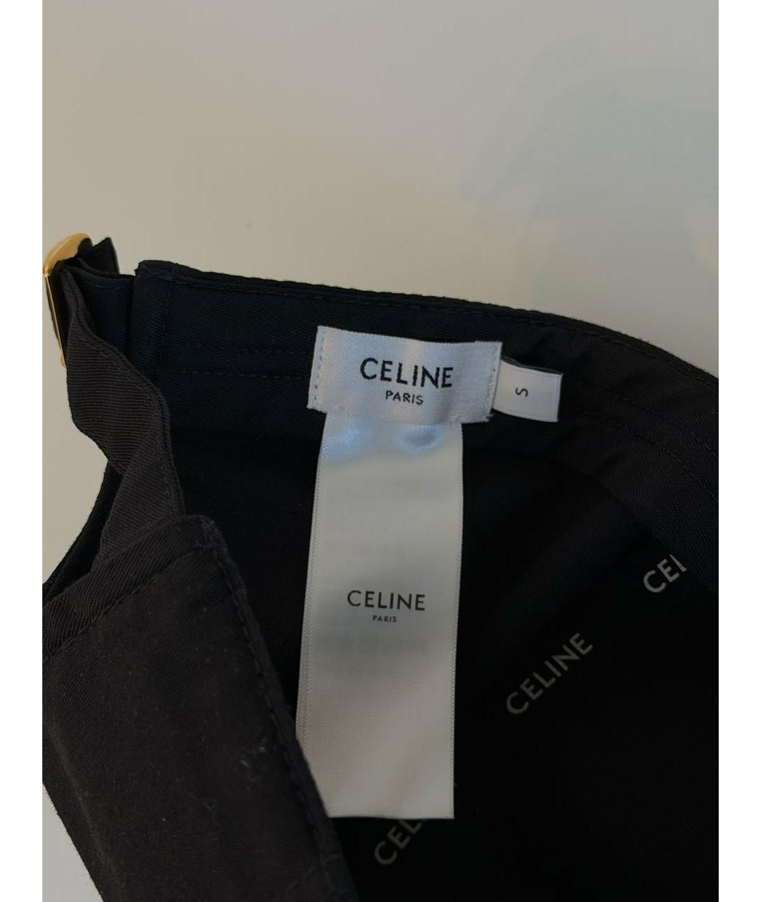 CELINE Черная хлопковая кепка, фото 7