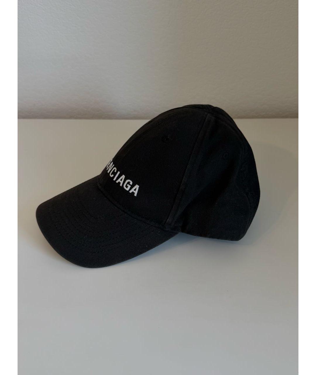 BALENCIAGA Черная хлопковая кепка, фото 2