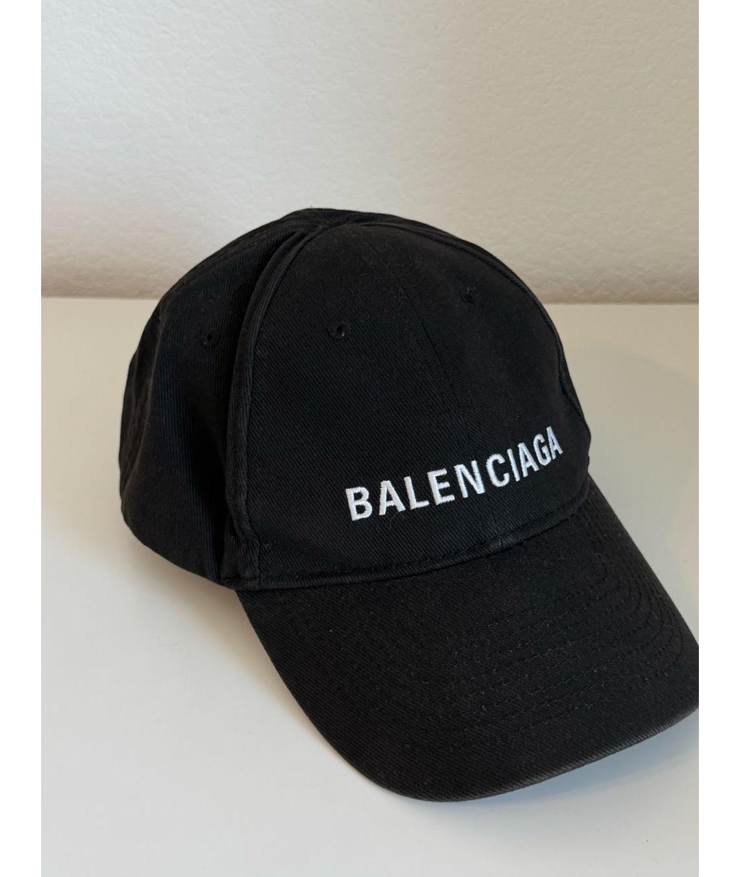 BALENCIAGA Черная хлопковая кепка, фото 6