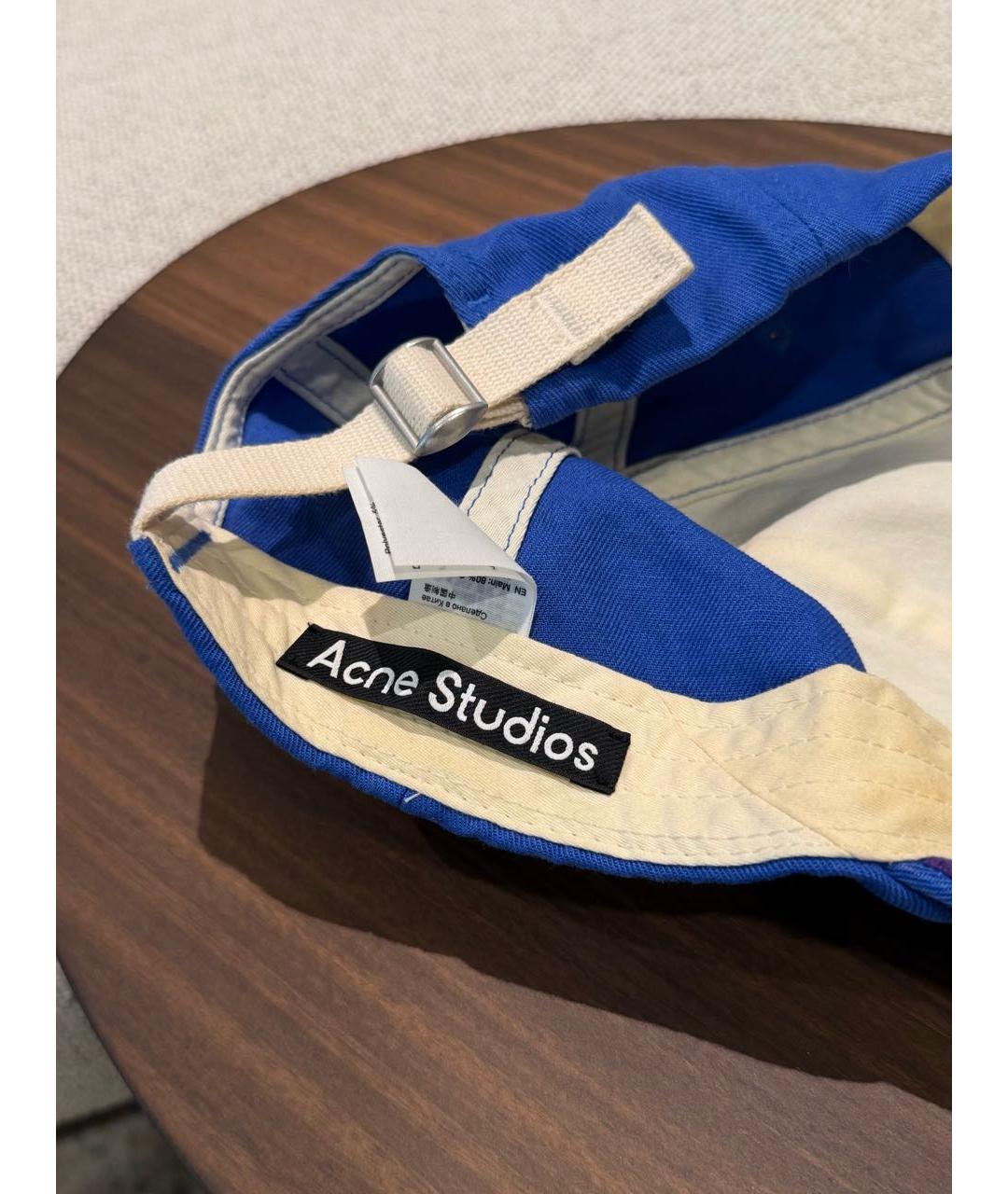 ACNE STUDIOS Синяя хлопковая кепка, фото 8