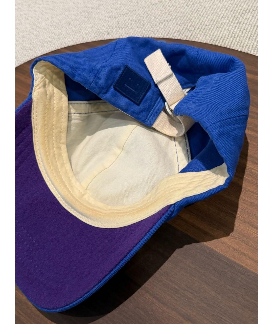 ACNE STUDIOS Синяя хлопковая кепка, фото 7