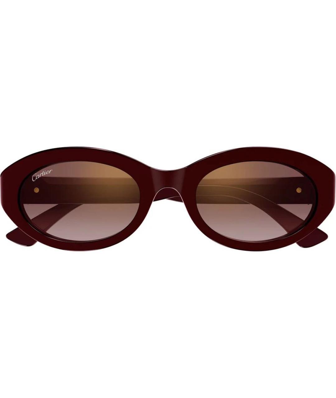 CARTIER Бордовые пластиковые солнцезащитные очки, фото 2