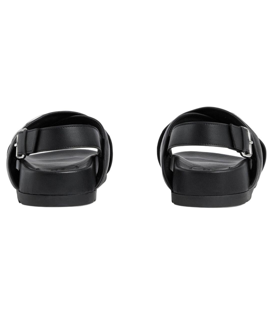 GUCCI Черные кожаные сандалии, фото 5