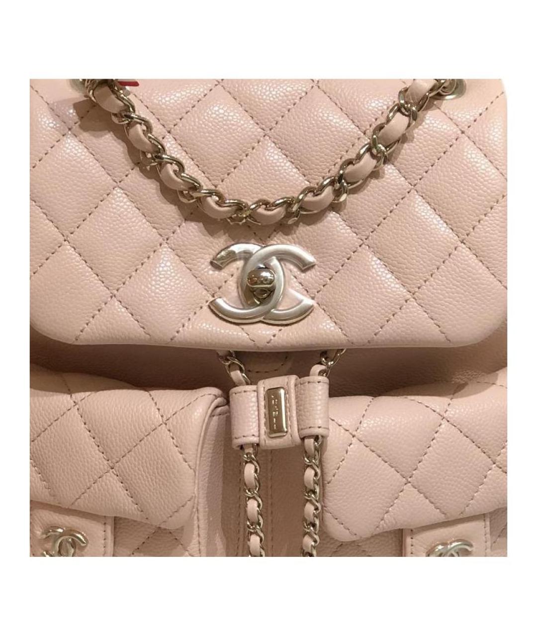 CHANEL Розовый кожаный рюкзак, фото 3