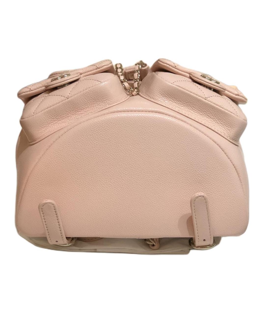 CHANEL Розовый кожаный рюкзак, фото 2