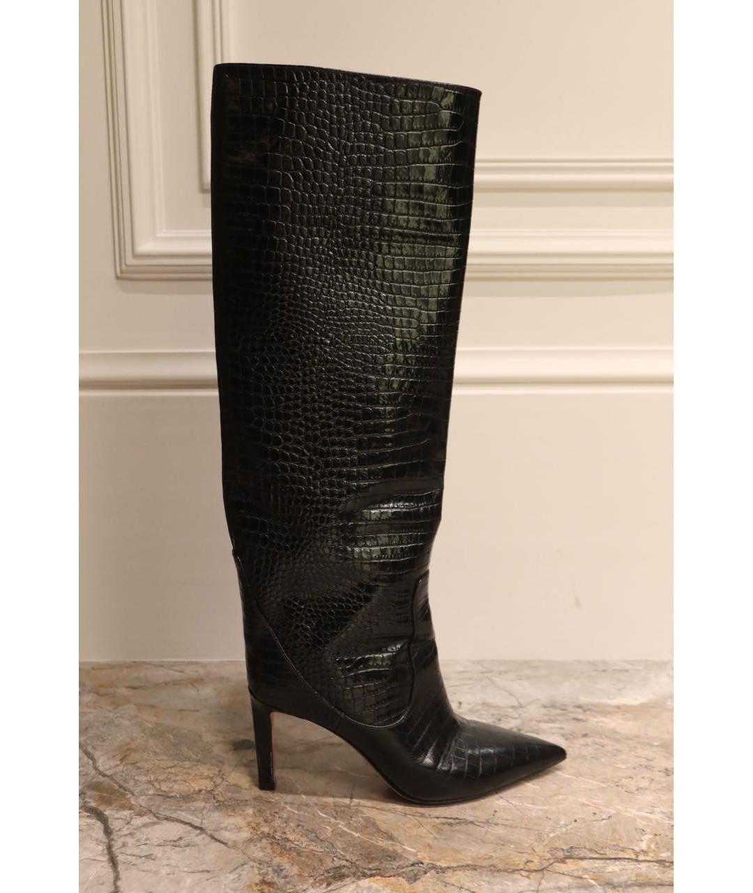 JIMMY CHOO Черные кожаные сапоги, фото 9