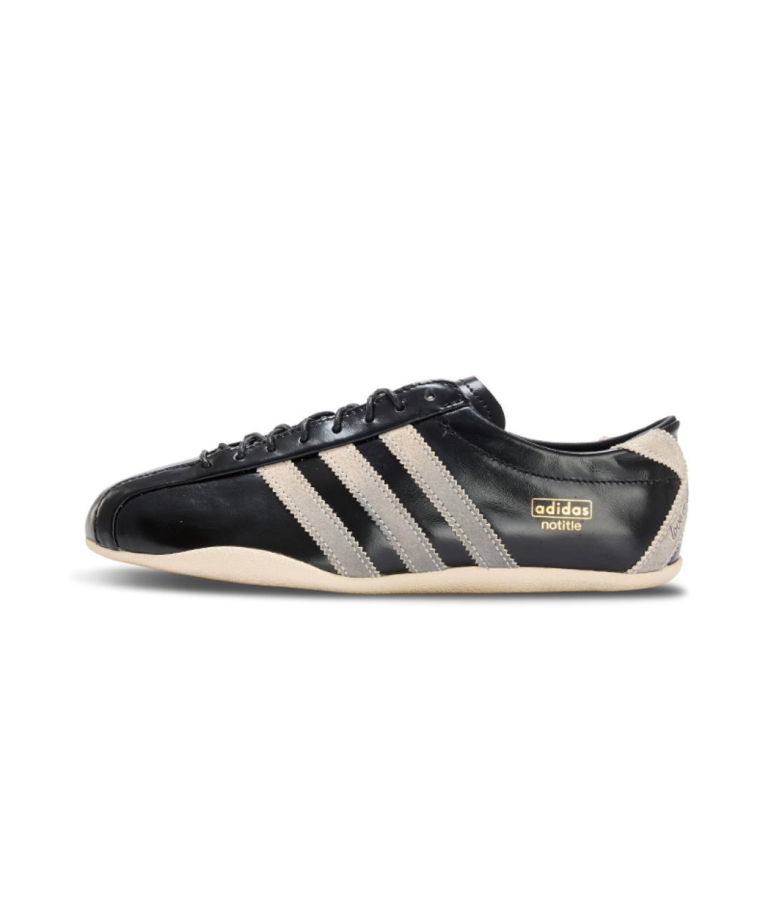 ADIDAS Черные кожаные кроссовки, фото 2