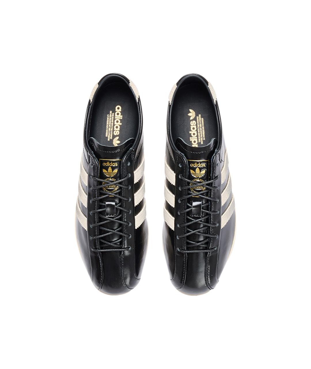 ADIDAS Черные кожаные кроссовки, фото 4