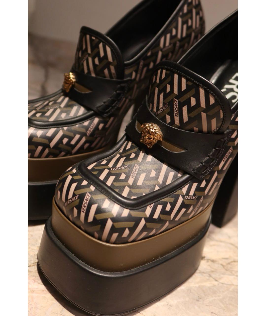 VERSACE Мульти кожаные лоферы, фото 7