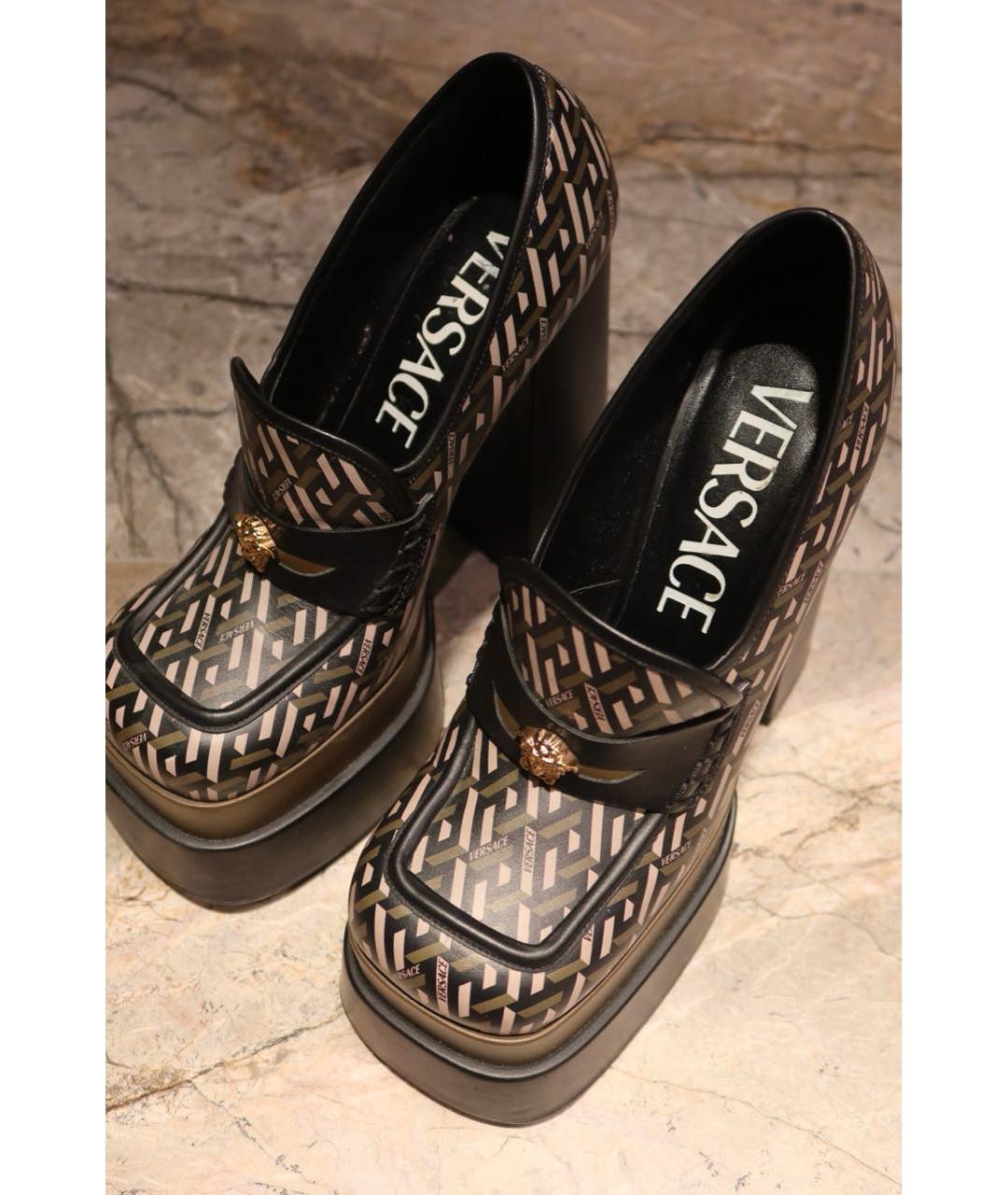 VERSACE Мульти кожаные лоферы, фото 6