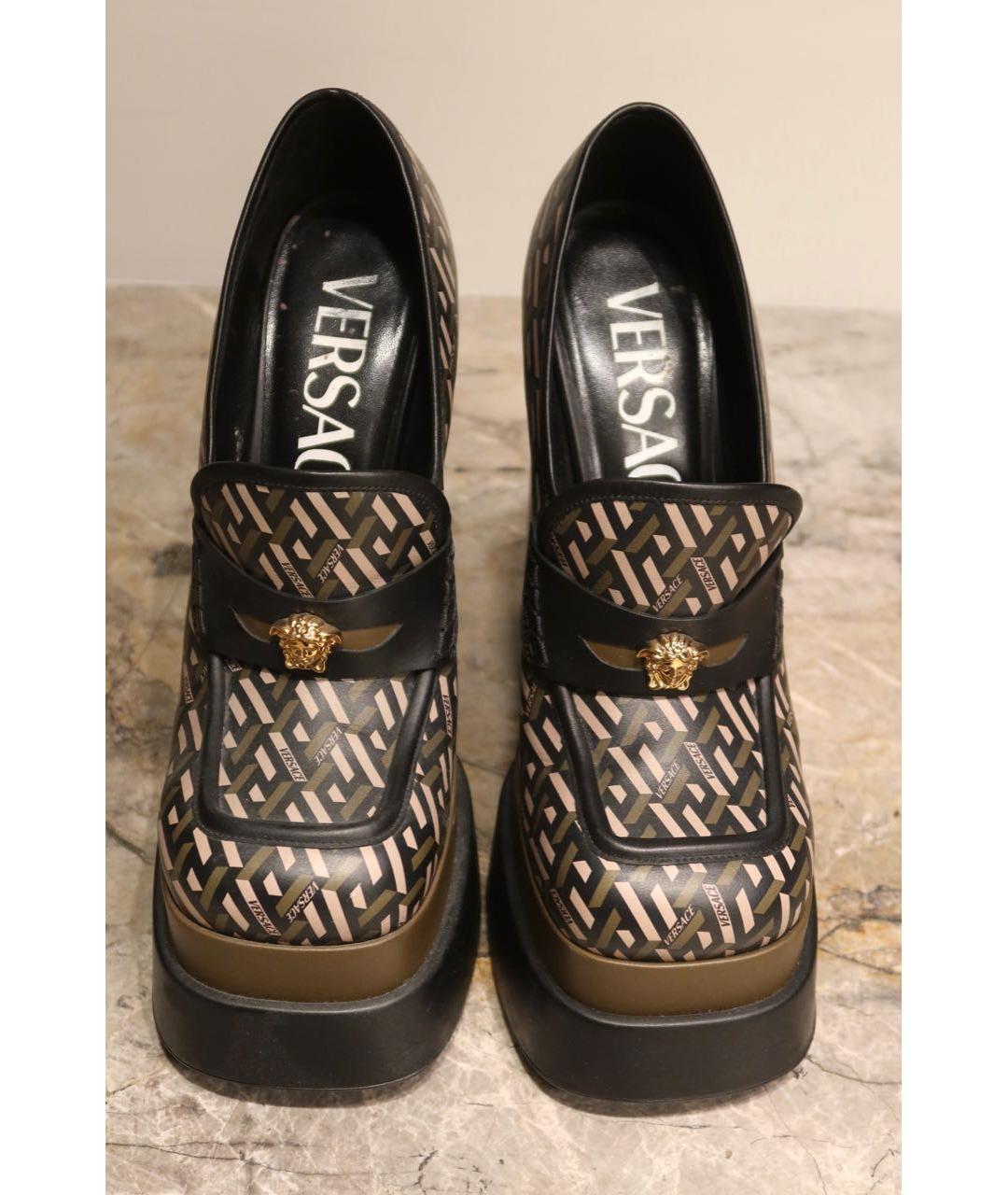 VERSACE Мульти кожаные лоферы, фото 2