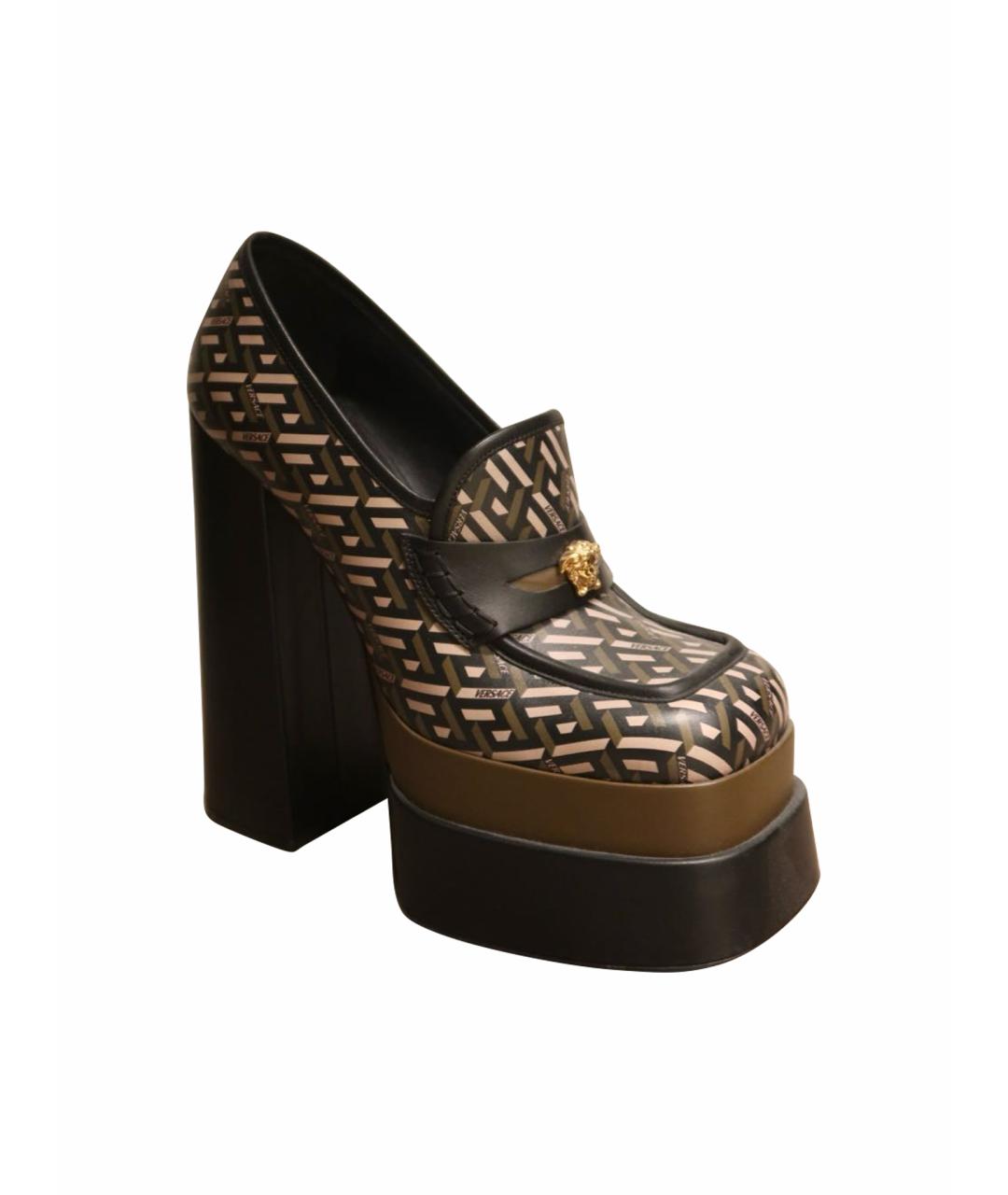 VERSACE Мульти кожаные лоферы, фото 1