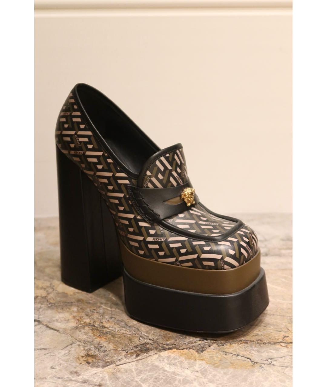 VERSACE Мульти кожаные лоферы, фото 9