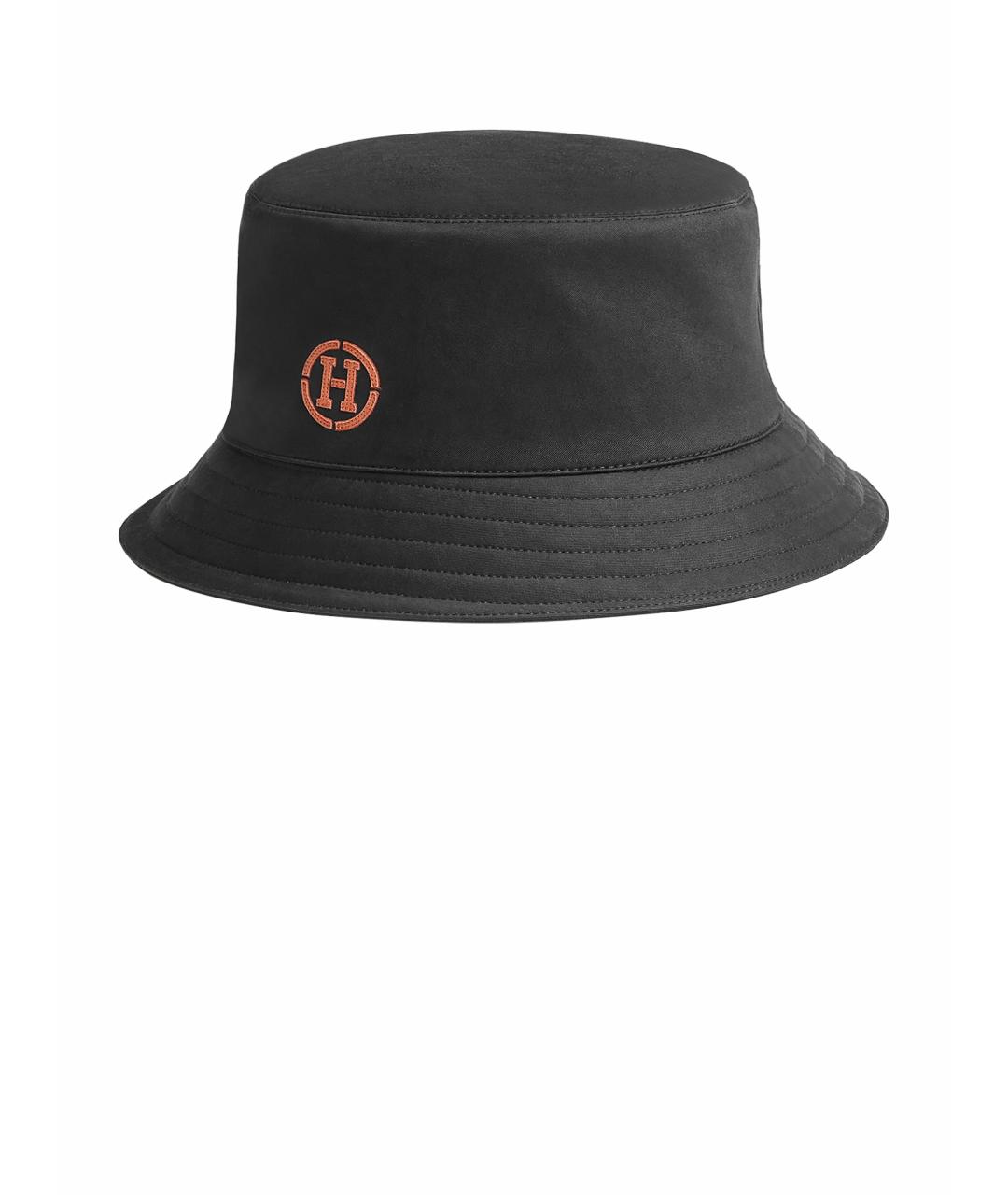 HERMES Черная хлопковая шляпа, фото 6