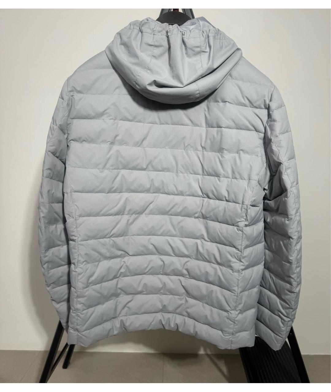 KITON Серый полиэстеровый пуховик, фото 3