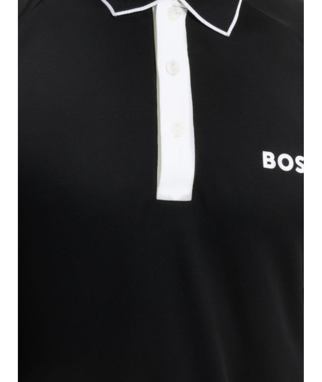 HUGO BOSS Черное поло с коротким рукавом, фото 2