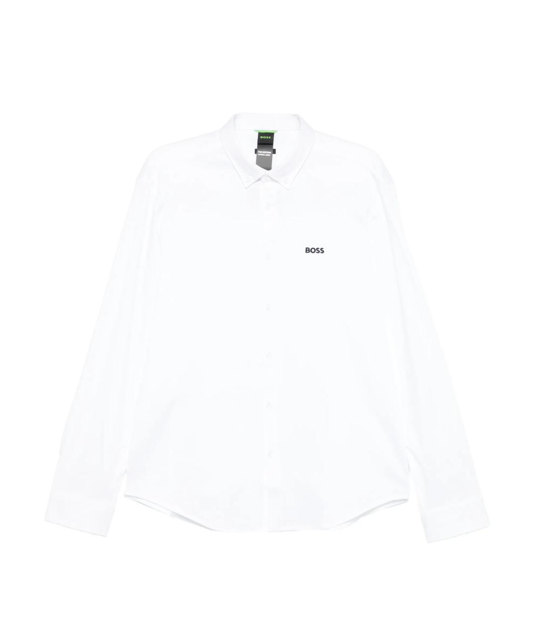 HUGO BOSS Белая хлопковая кэжуал рубашка, фото 1