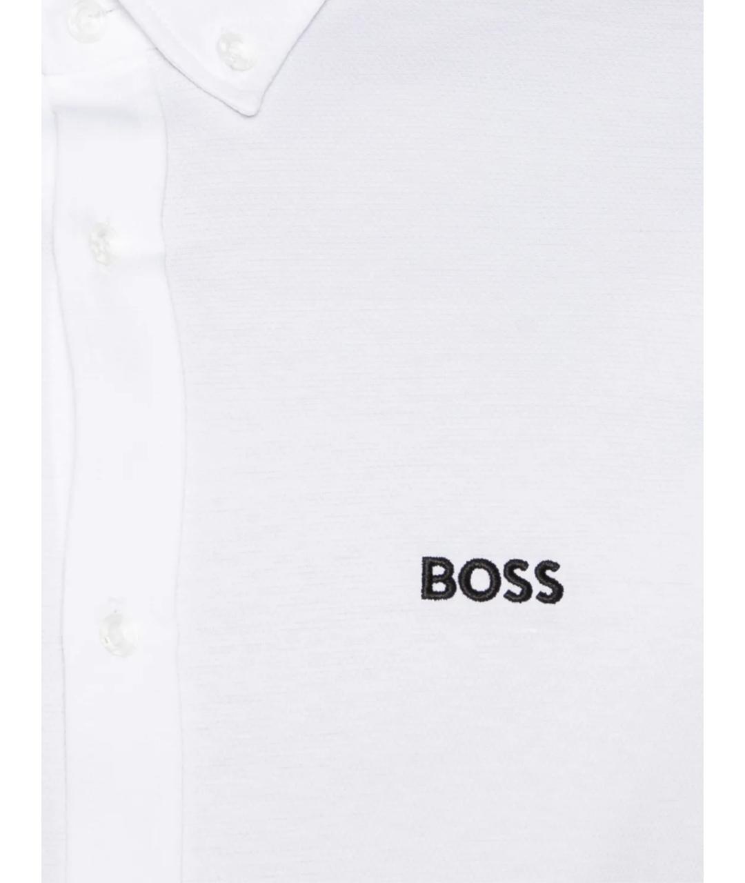 HUGO BOSS Белая хлопковая кэжуал рубашка, фото 2