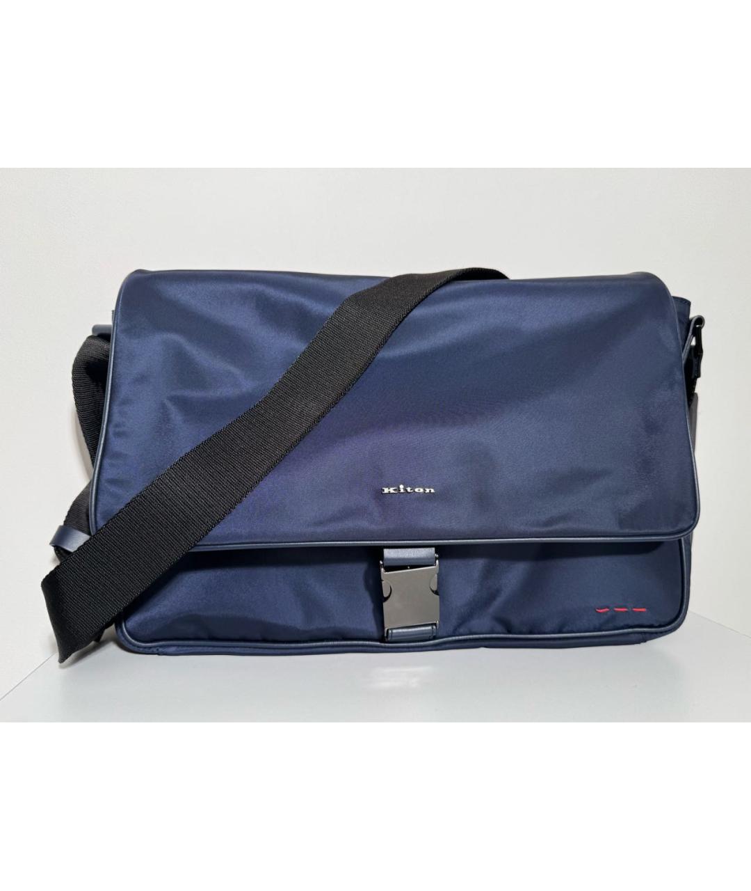 KITON Синяя сумка на плечо, фото 5