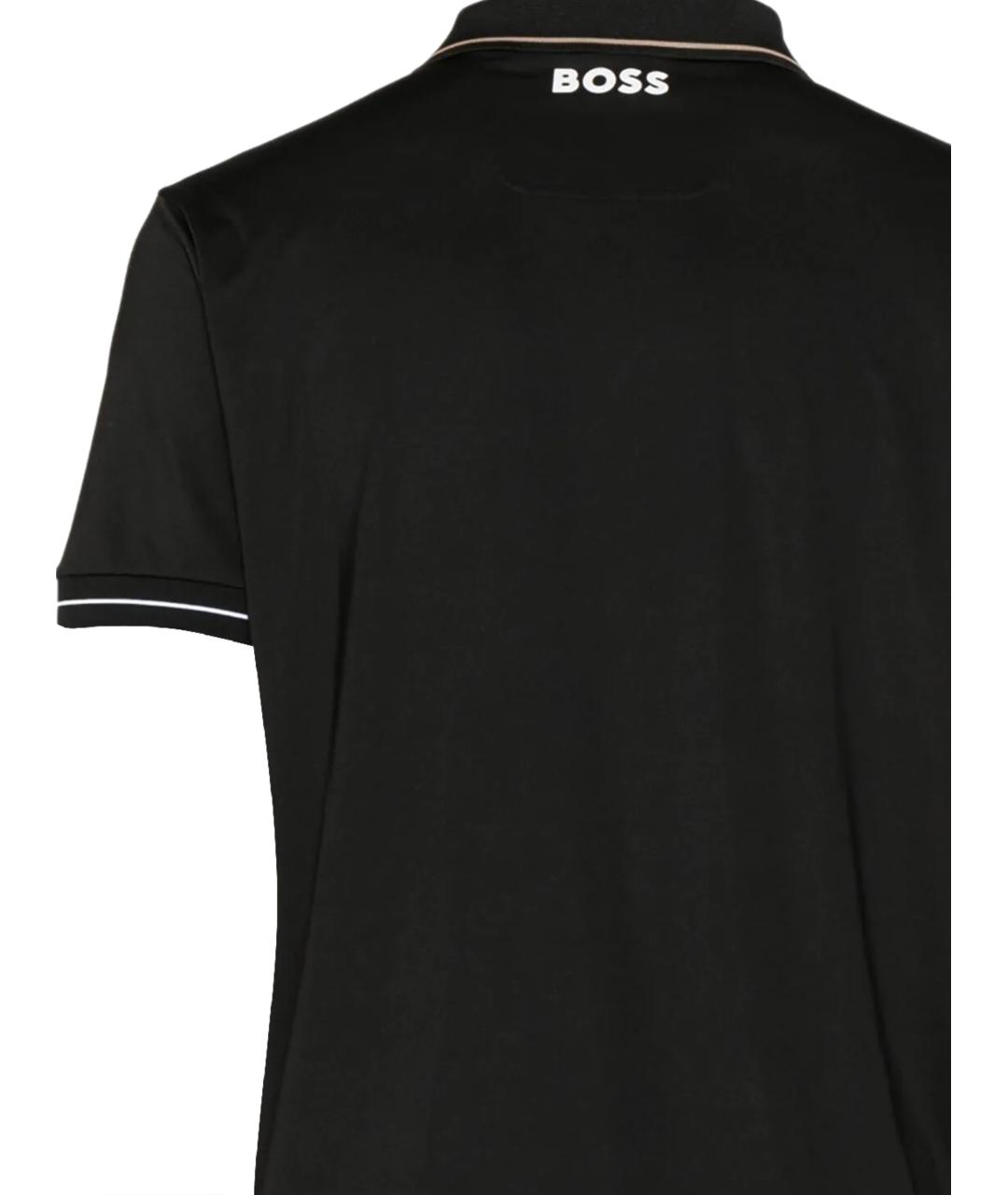 HUGO BOSS Черное поло с коротким рукавом, фото 3