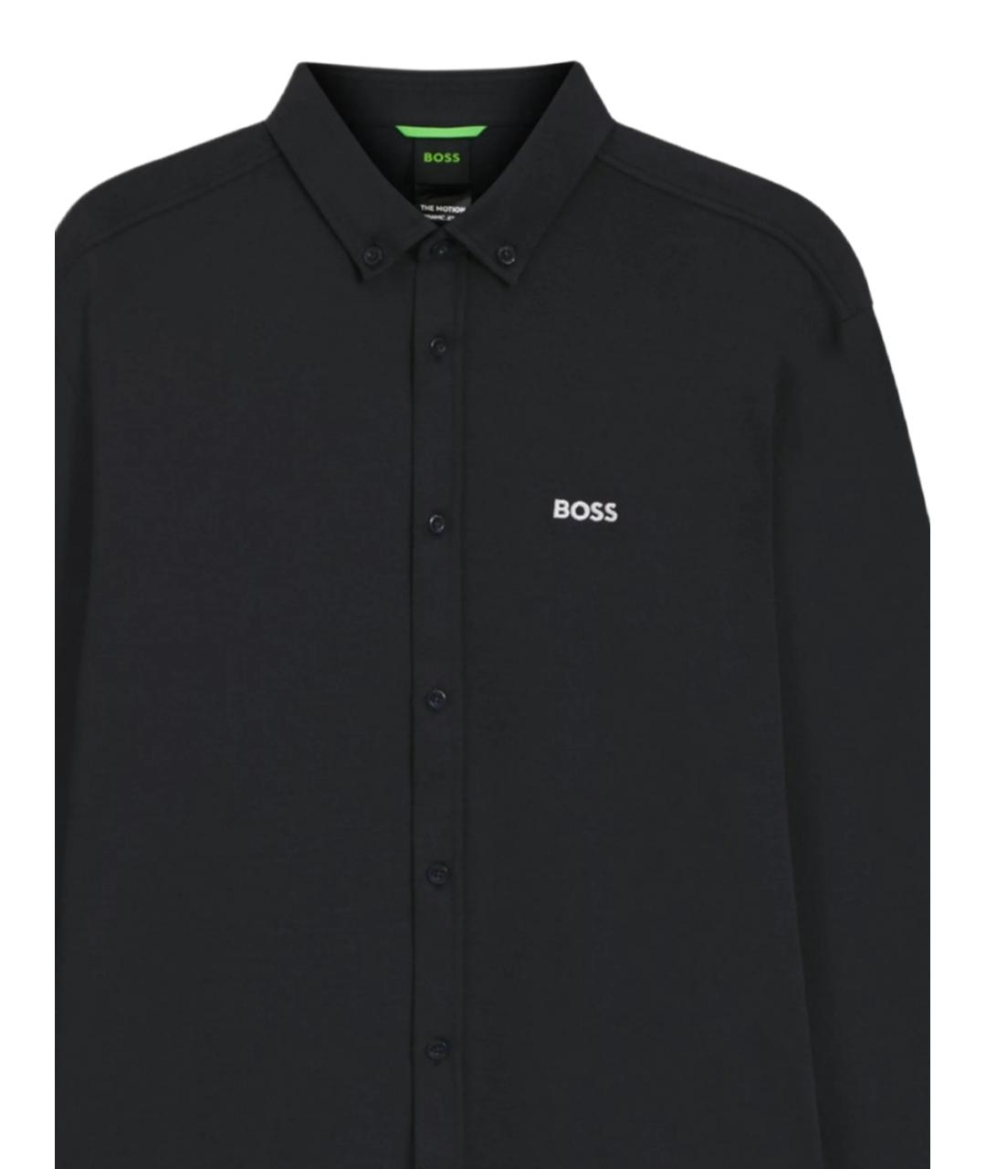 HUGO BOSS Черная хлопковая кэжуал рубашка, фото 2