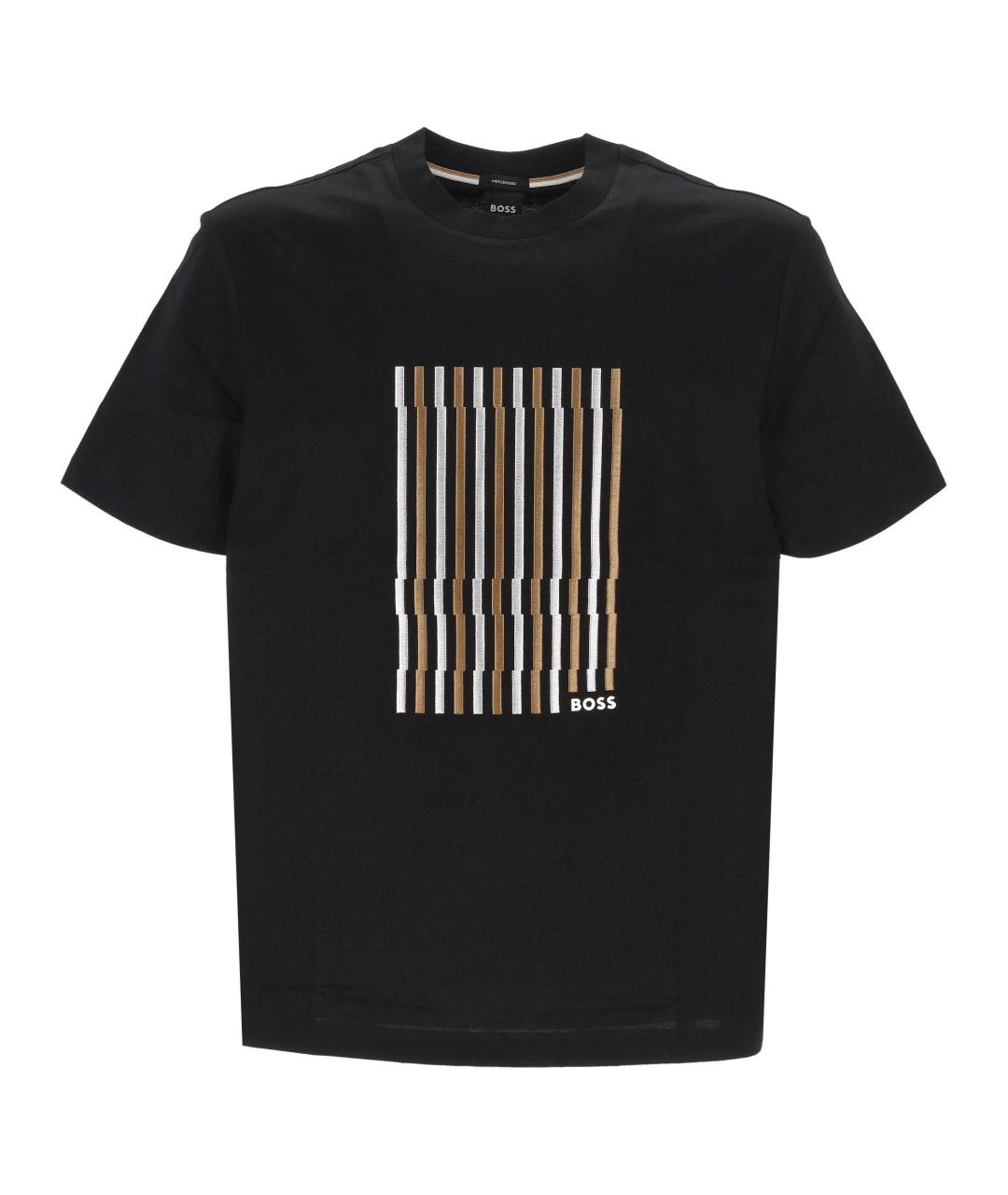 HUGO BOSS Черная хлопковая футболка, фото 1