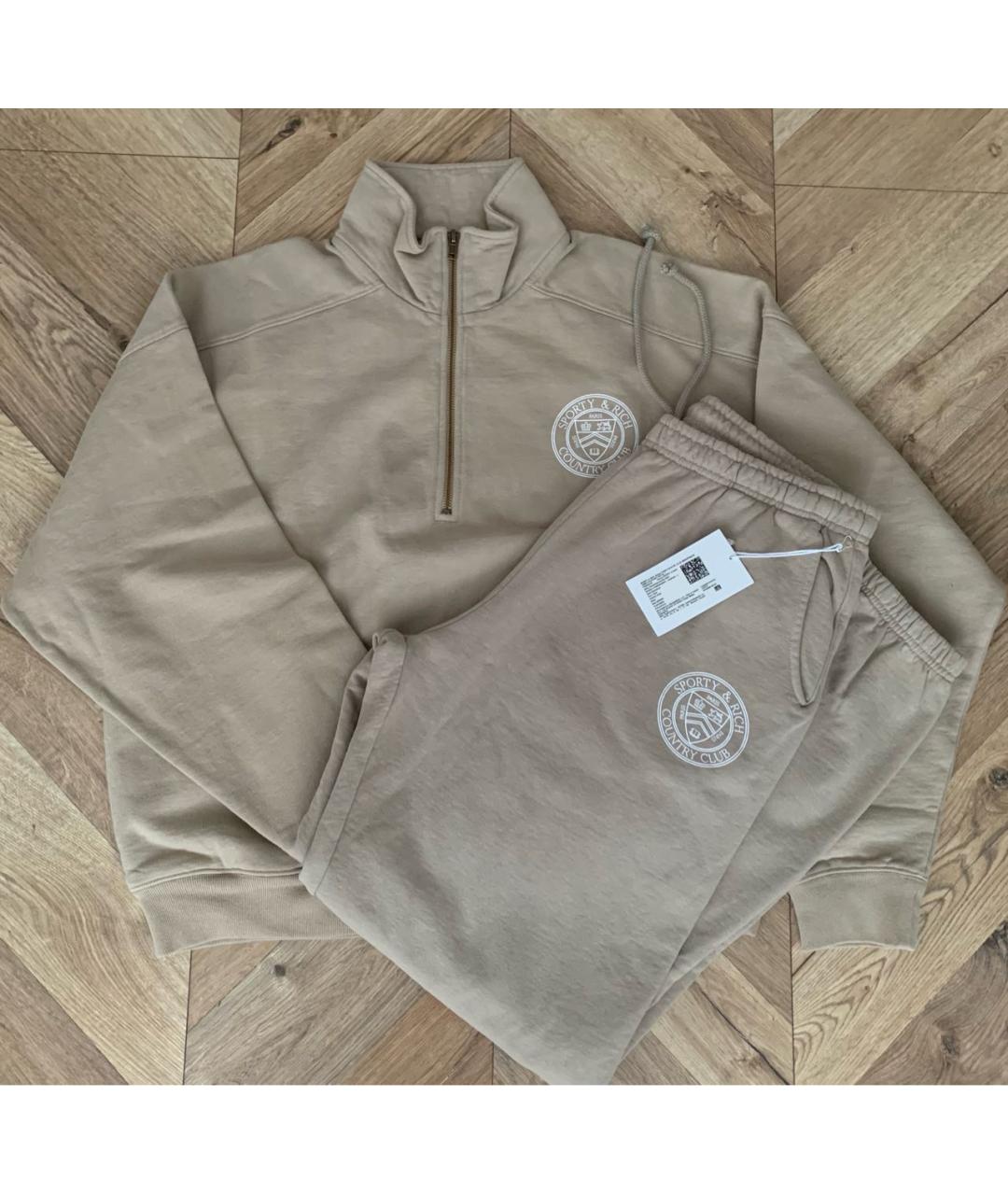 SPORTY AND RICH Бежевый хлопковый спортивные костюмы, фото 3