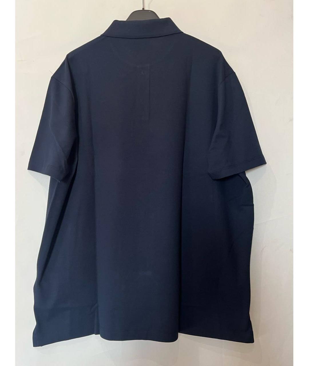 PAUL & SHARK Темно-синее хлопковое поло с коротким рукавом, фото 2