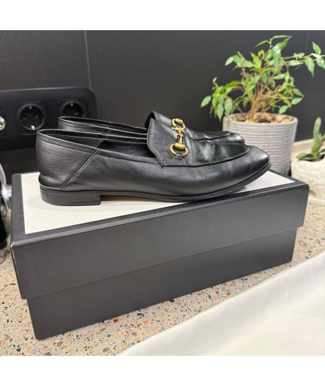 GUCCI Черные кожаные лоферы, фото 9