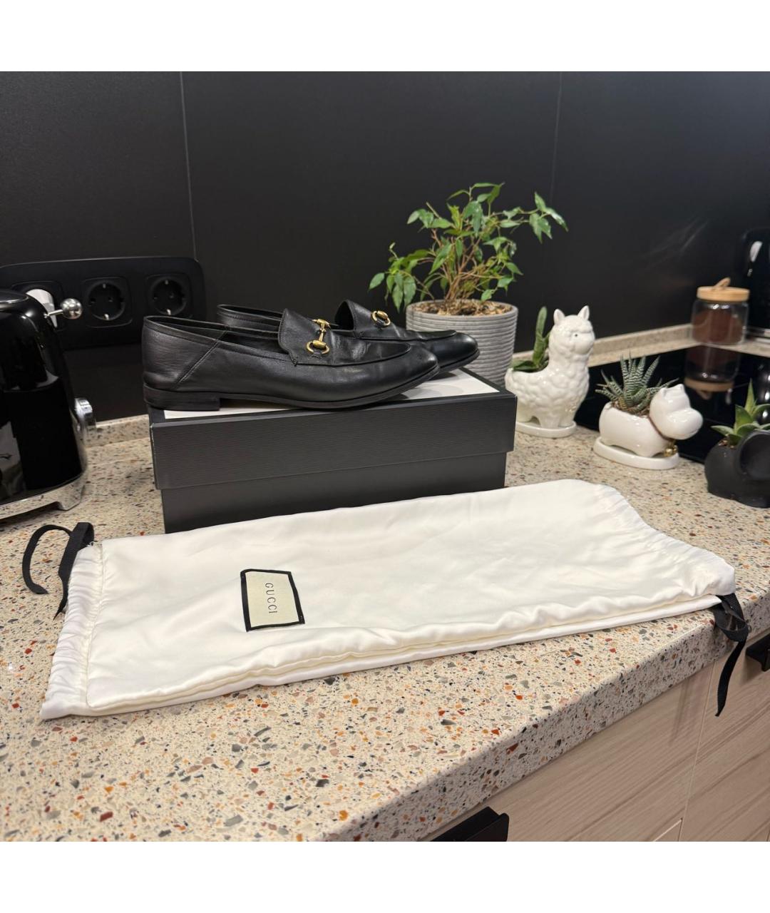 GUCCI Черные кожаные лоферы, фото 6
