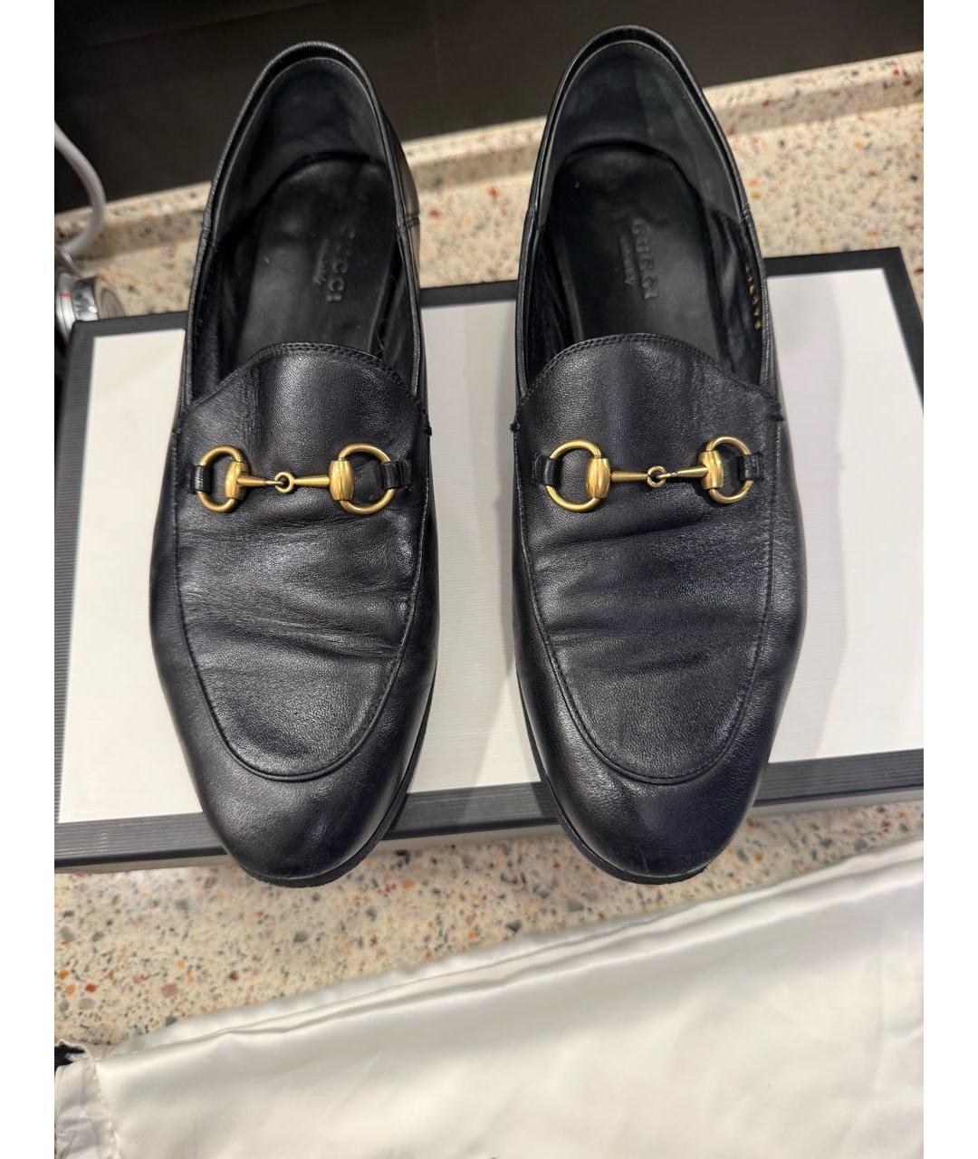 GUCCI Черные кожаные лоферы, фото 2