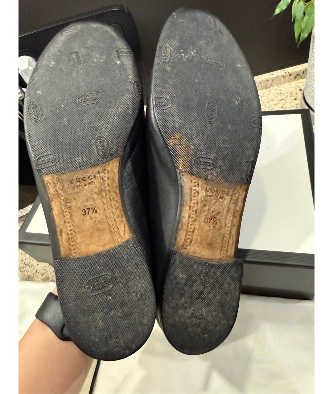 GUCCI Черные кожаные лоферы, фото 5