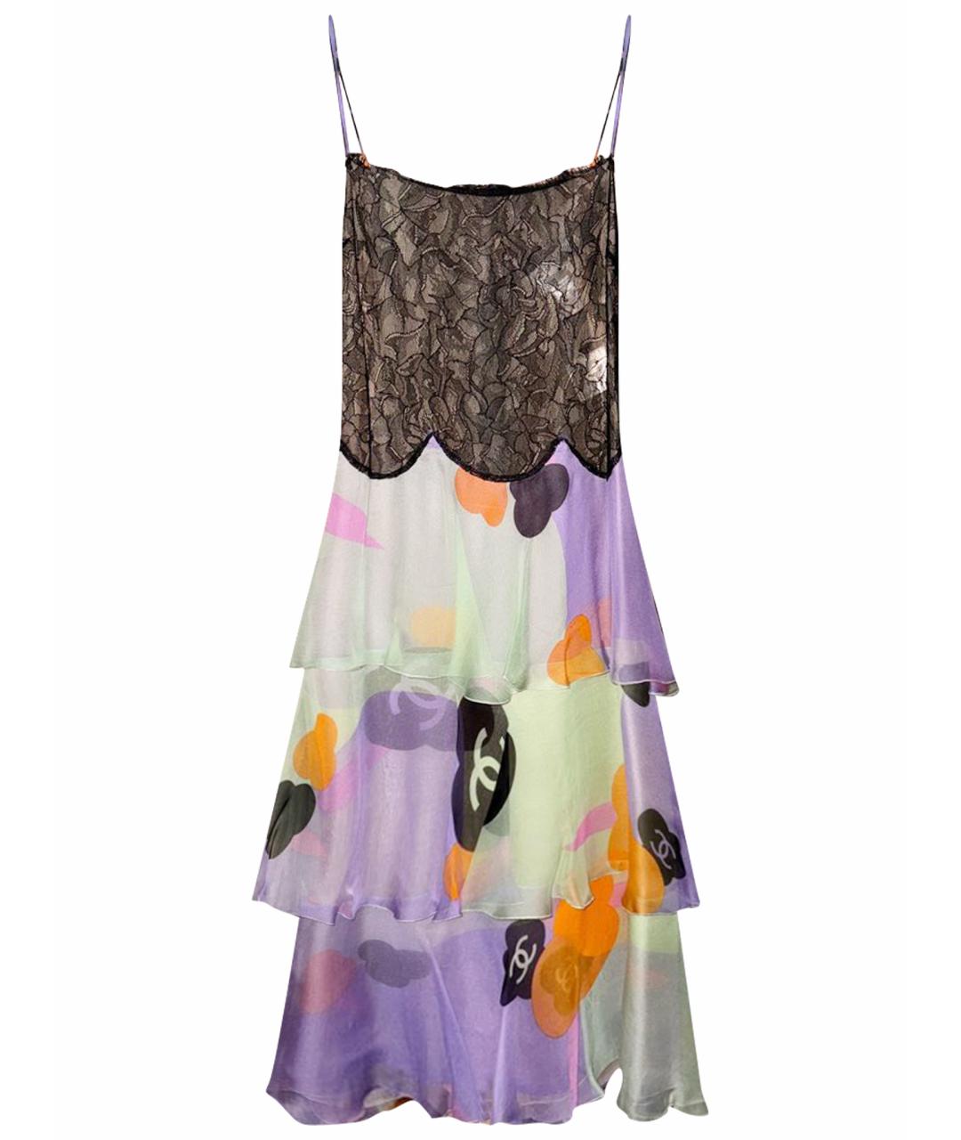 CHANEL Мульти шелковый сарафан, фото 1