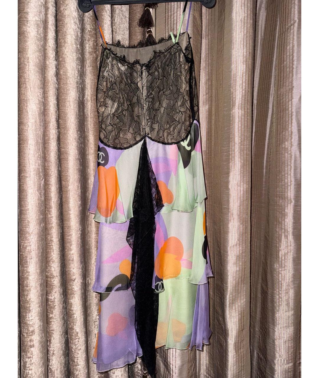 CHANEL Мульти шелковый сарафан, фото 2
