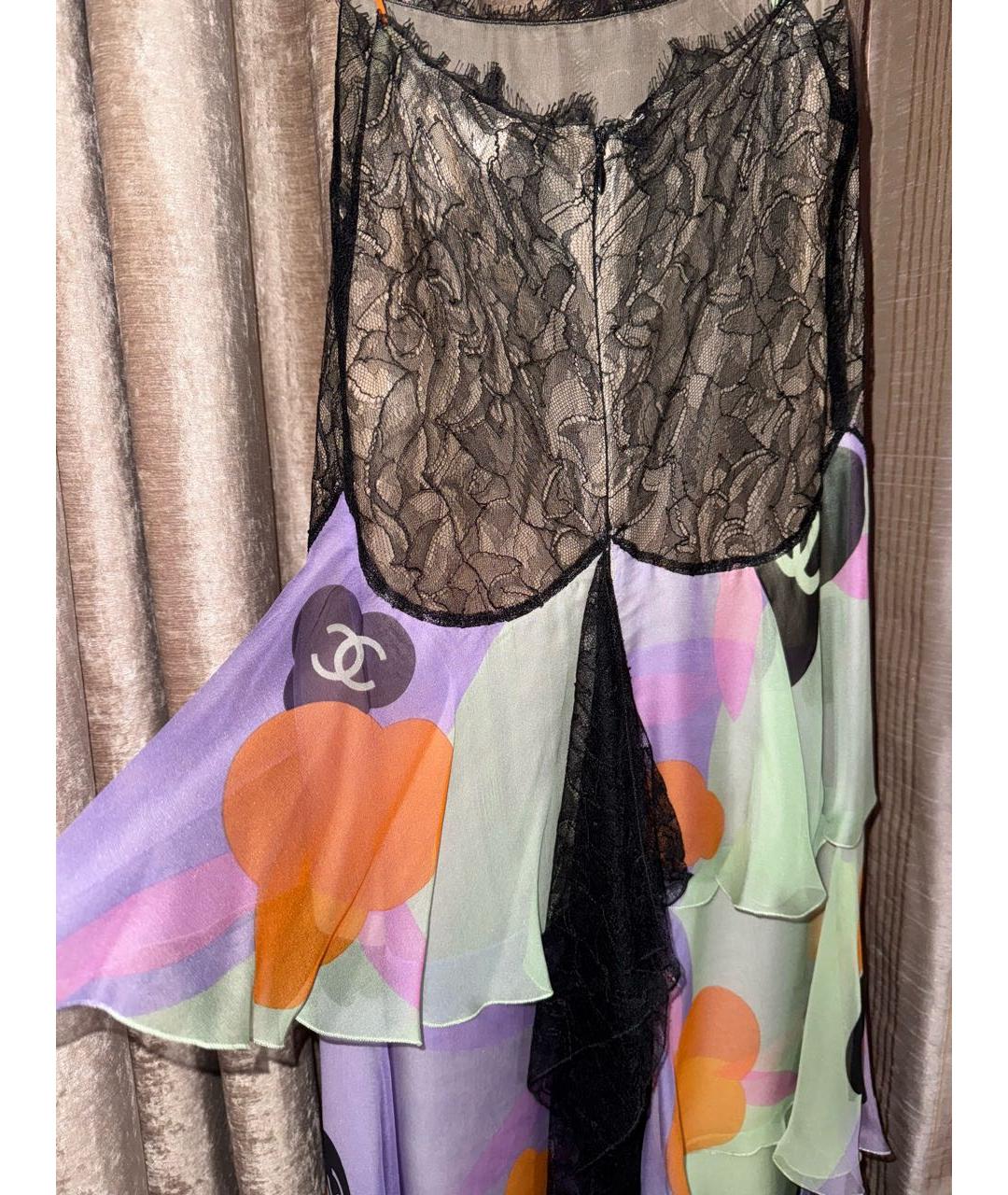 CHANEL Мульти шелковый сарафан, фото 7
