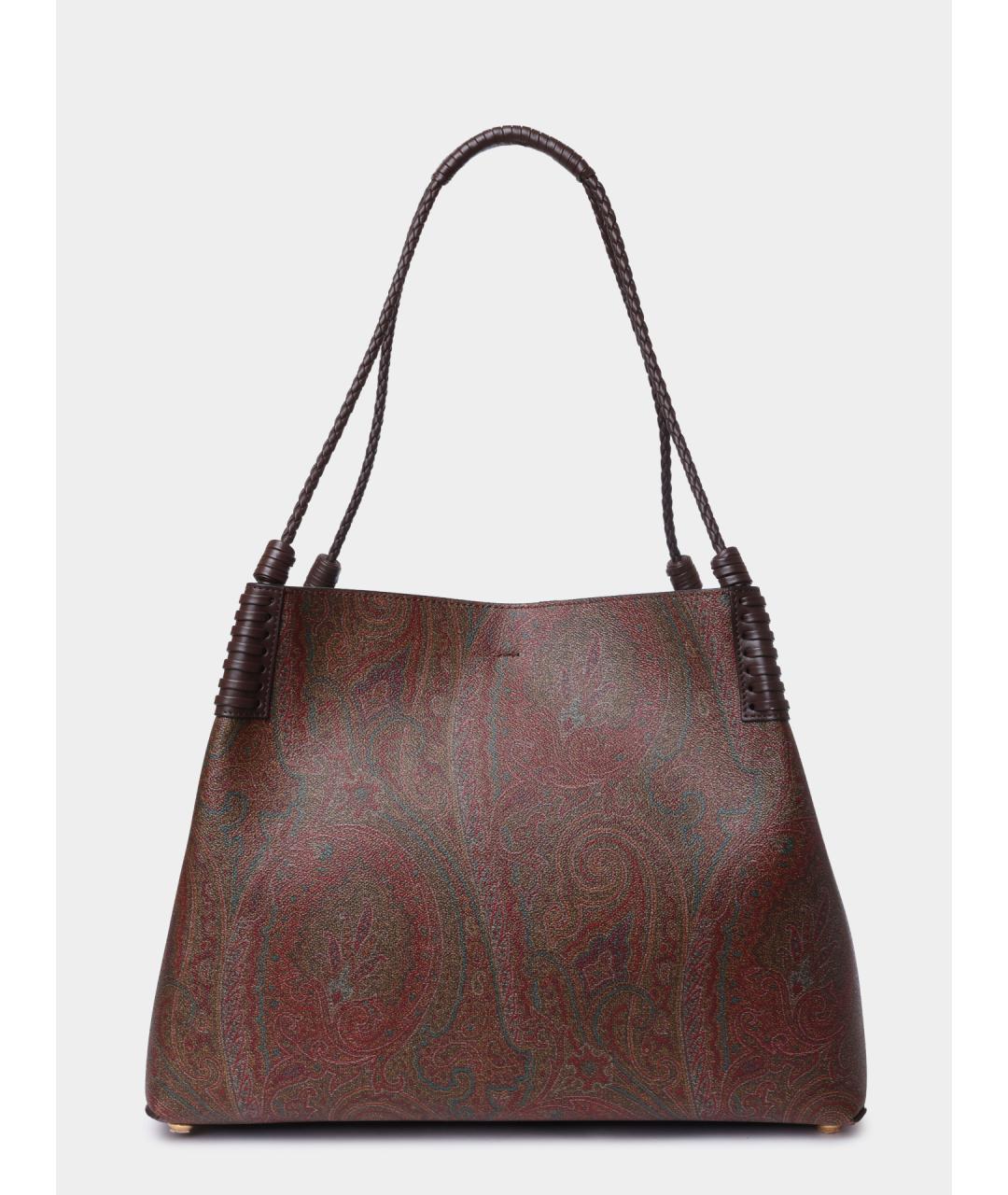ETRO Коричневая кожаная сумка через плечо, фото 4