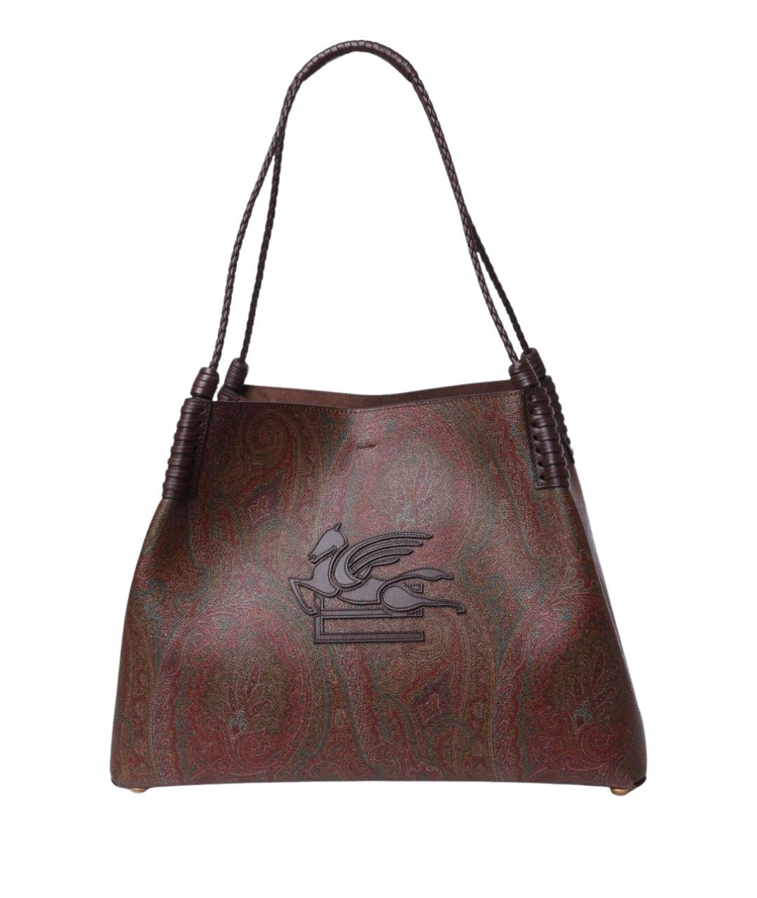 ETRO Коричневая кожаная сумка через плечо, фото 1